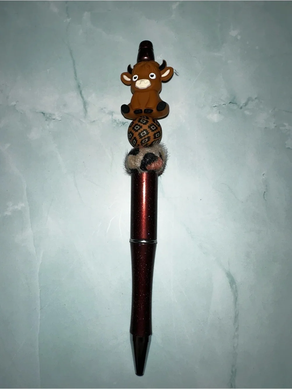 Cute Brown Cow Custom Pen